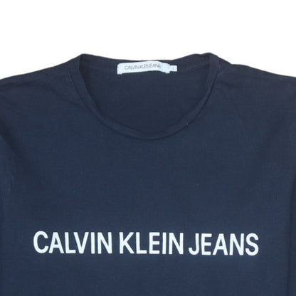 Calvin Klein Jeans Men's Navy Long Sleeve Crew Neck T-Shirt Size M