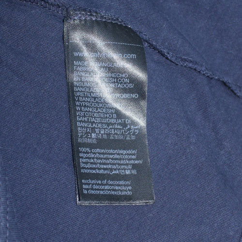 Calvin Klein Jeans Men's Navy Long Sleeve Crew Neck T-Shirt Size M