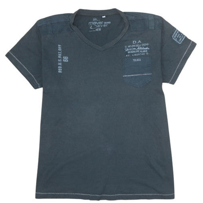Mens UK Size L Maver Denim Grey  T-Shirt