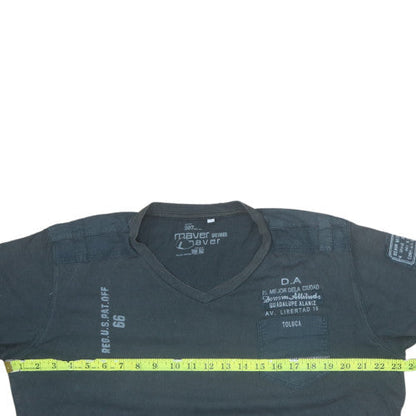 Mens UK Size L Maver Denim Grey  T-Shirt