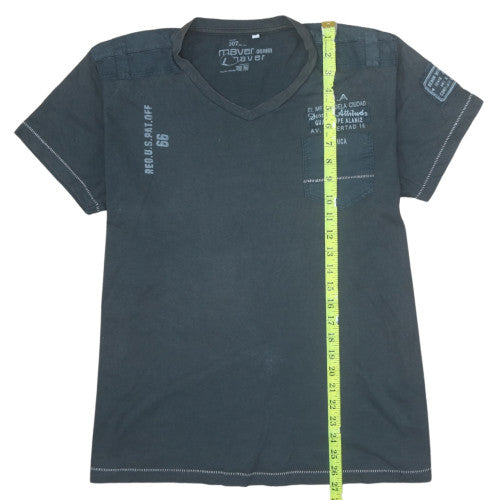 Mens UK Size L Maver Denim Grey  T-Shirt