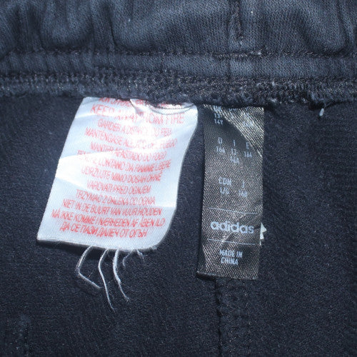Adidas Boys Black Jogger Trousers 14 Years Fleece Activewear Pants