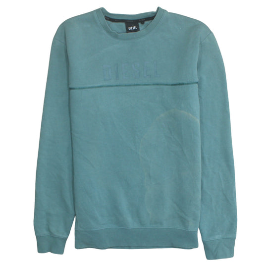 Mens UK Size S Diesel Green Pullover Sweatshirt