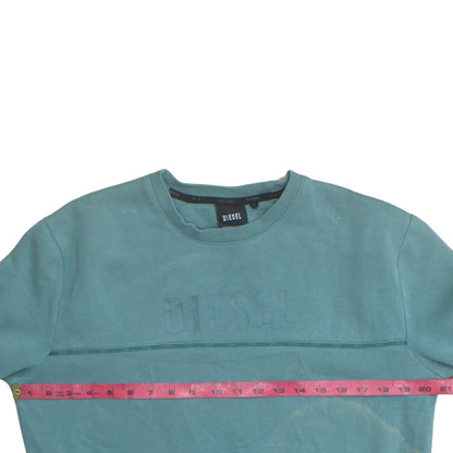 Mens UK Size S Diesel Green Pullover Sweatshirt