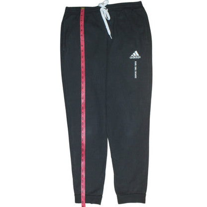 Mens UK Size L adidas Regular Fit Jogger Black Trousers