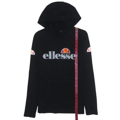 Womens UK Size 10 ellesse Black Pullover Hoodie