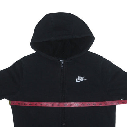 Nike Boys Black Full Zip Hoodie XL 158-170cm Fleece Sweatshirt