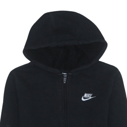 Nike Boys Black Full Zip Hoodie XL 158-170cm Fleece Sweatshirt