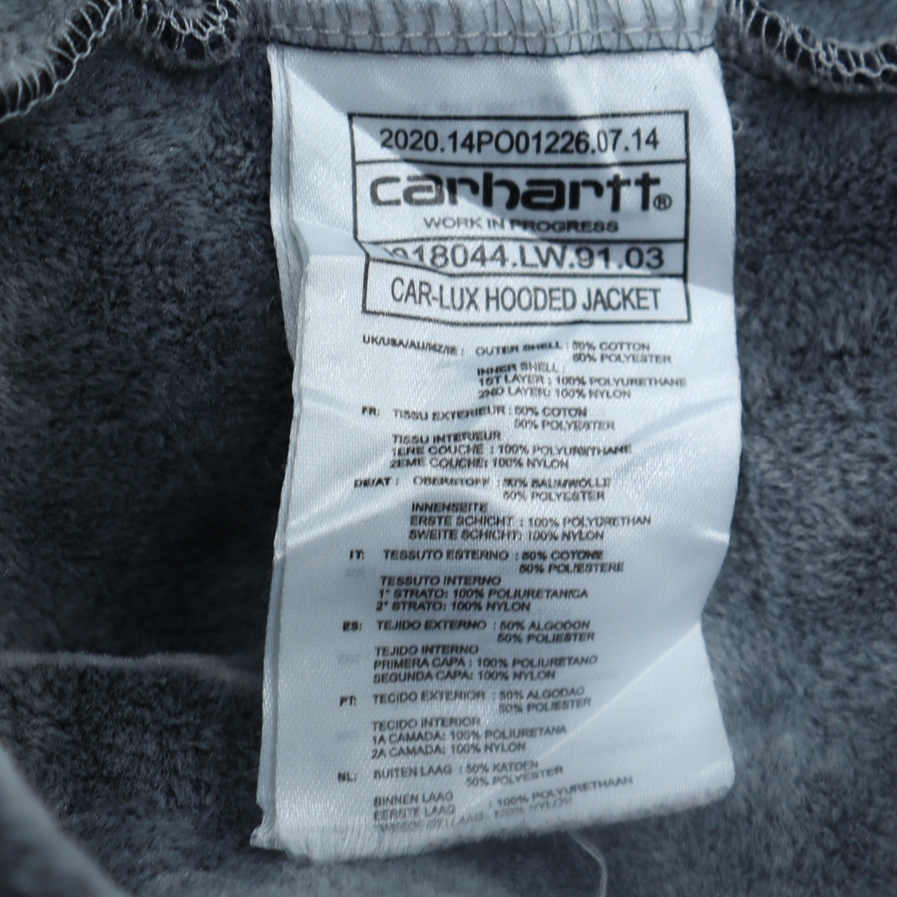Mens UK Size M Carhartt Blue Full Zip Hoodie