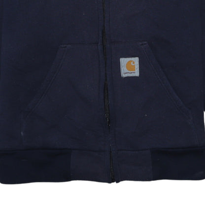 Mens UK Size M Carhartt Blue Full Zip Hoodie