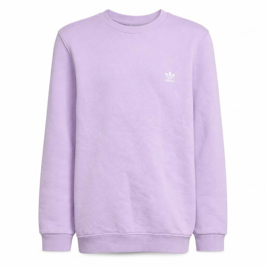 Front view of Adidas girls’ purple crew neck pullover sweatshirt, size 14, years