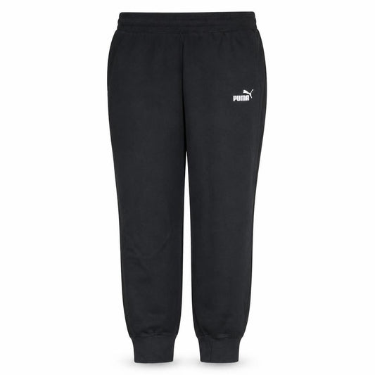 PUMA Womens Black Jogger Sweatpants Size 14 Cotton Blend Lined