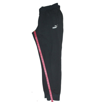 PUMA Womens Black Jogger Sweatpants Size 14 Cotton Blend Lined