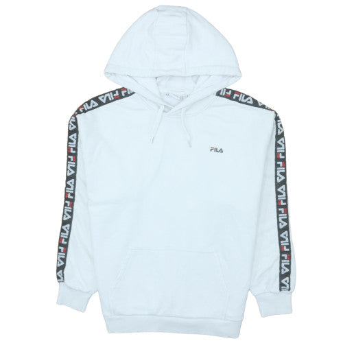 Mens UK Size M FILA White Pullover Hoodie