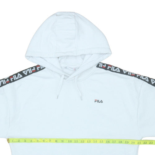 Mens UK Size M FILA White Pullover Hoodie