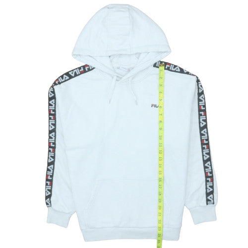 Mens UK Size M FILA White Pullover Hoodie