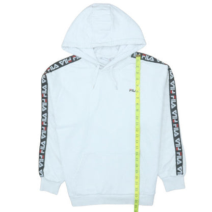 Mens UK Size M FILA White Pullover Hoodie