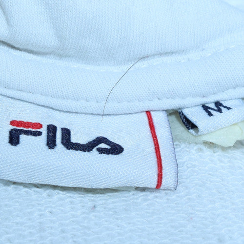 Mens UK Size M FILA White Pullover Hoodie