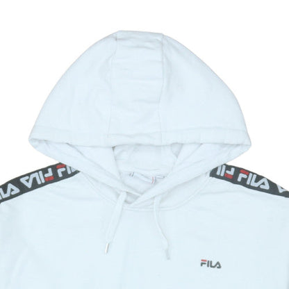 Mens UK Size M FILA White Pullover Hoodie