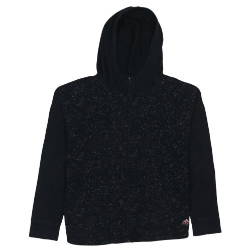 Womens UK Size M adidas Black Full Zip Hoodie