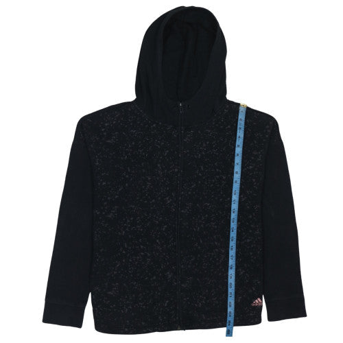 Womens UK Size M adidas Black Full Zip Hoodie