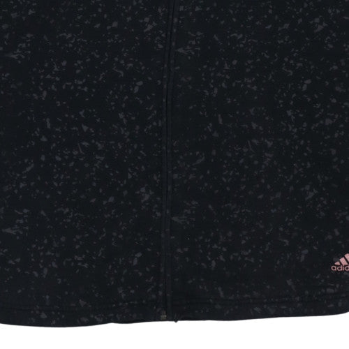 Womens UK Size M adidas Black Full Zip Hoodie