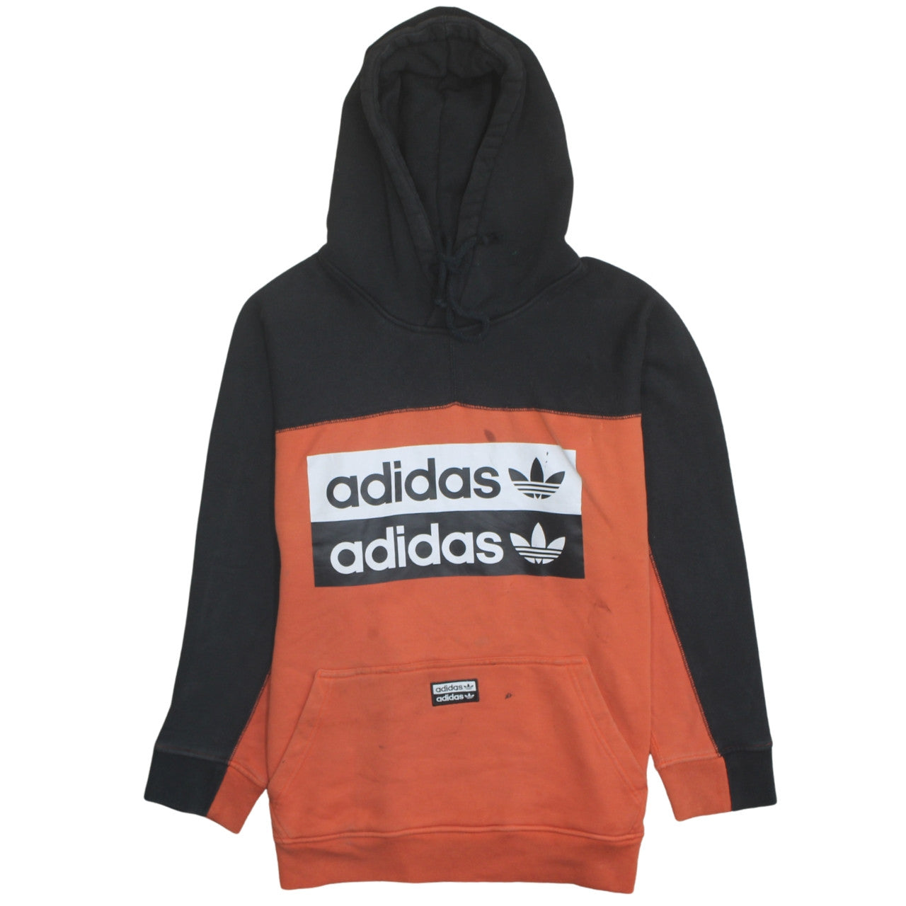 Mens UK Size S adidas Orange Pullover Hoodie