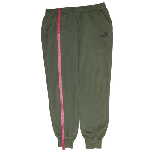 Puma Men’s Green XL Fleece Sweatpants Joggers Regular Fit