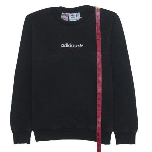 Adidas Boys Black Crew Neck Pullover Sweatshirt 14 Years