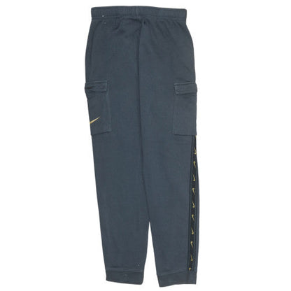 Nike Boys Grey XL Cargo Jogger Trousers with Pockets and Side Stripe