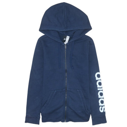 Womens UK Size S adidas Blue Full Zip Hoodie