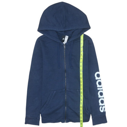 Womens UK Size S adidas Blue Full Zip Hoodie