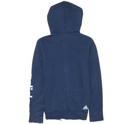 Womens UK Size S adidas Blue Full Zip Hoodie