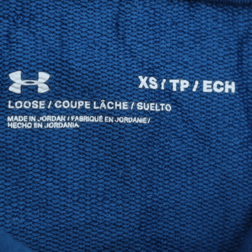 Mens UK Size XS Under armour Blue Pullover Hoodie