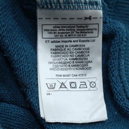 Womens UK Size 10 adidas Blue Full Zip Hoodie