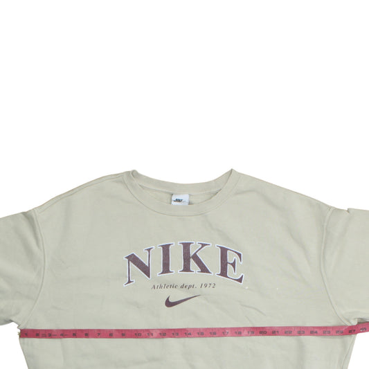 Womens UK Size L Nike Beige Pullover Sweatshirt