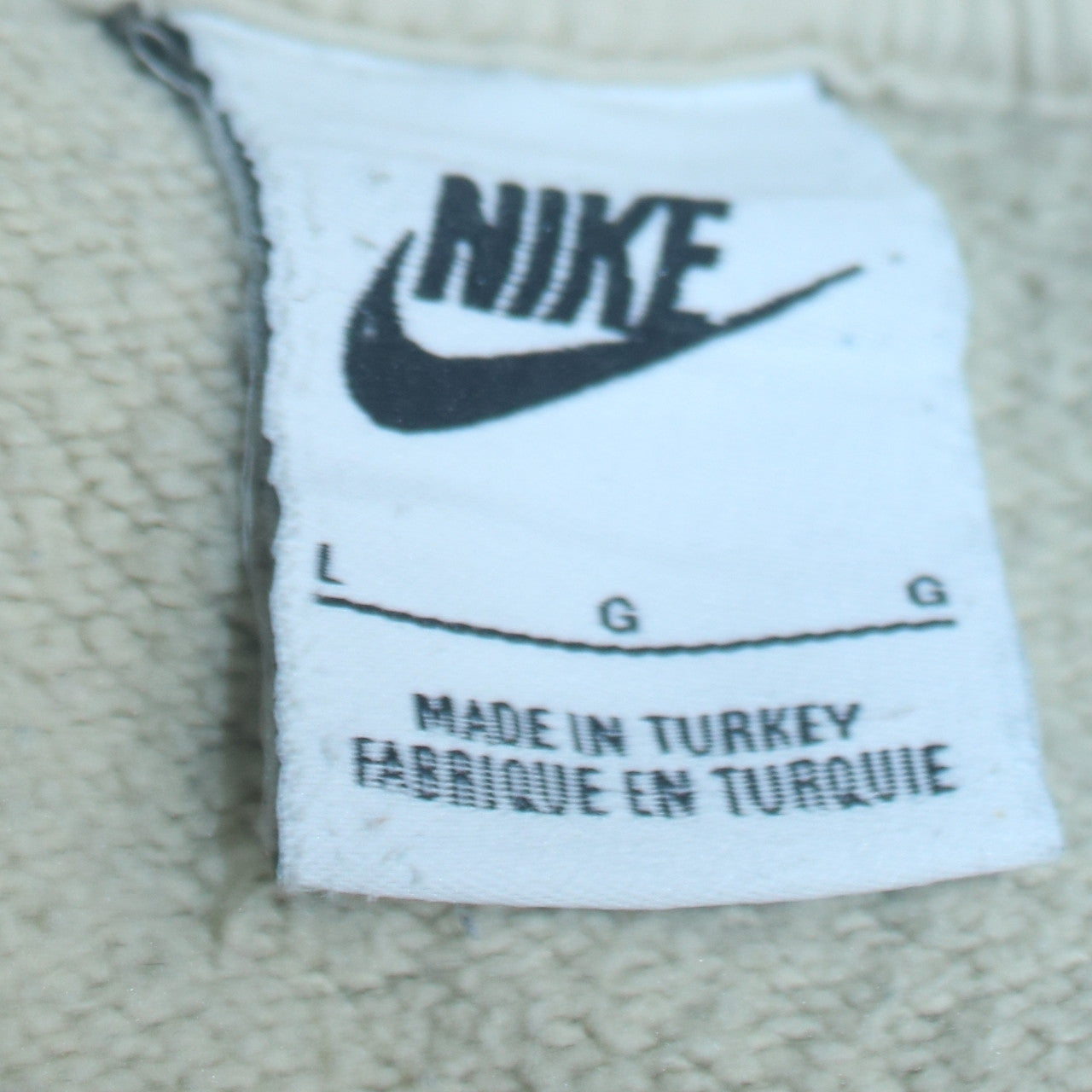 Womens UK Size L Nike Beige Pullover Sweatshirt