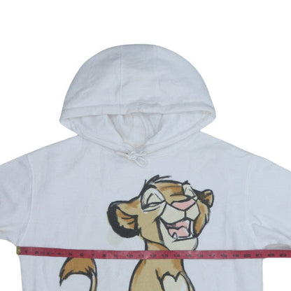 Womens UK Size S Disney White Pullover Hoodie
