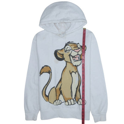 Womens UK Size S Disney White Pullover Hoodie