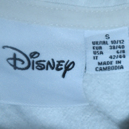 Womens UK Size S Disney White Pullover Hoodie