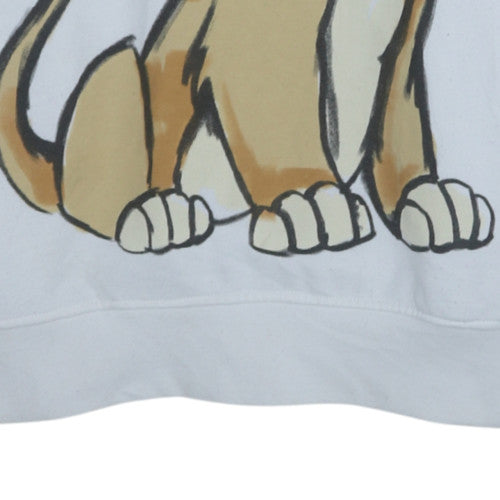 Womens UK Size S Disney White Pullover Hoodie