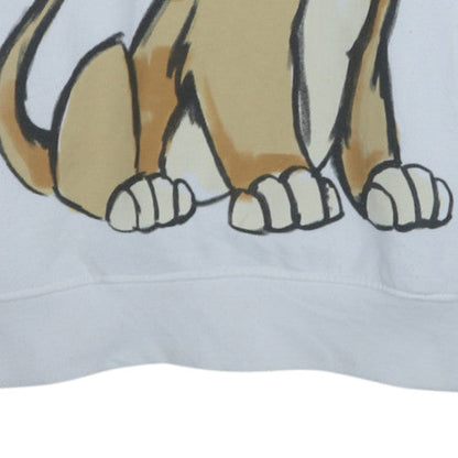 Womens UK Size S Disney White Pullover Hoodie