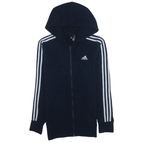 Mens UK Size S adidas Blue Full Zip Hoodie