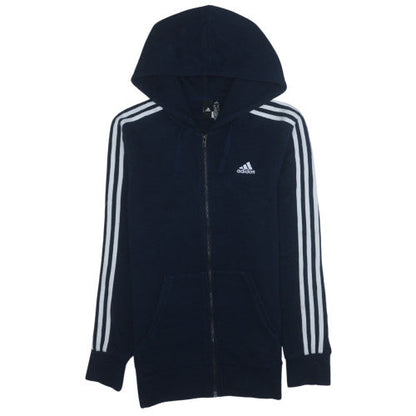 Mens UK Size S adidas Blue Full Zip Hoodie