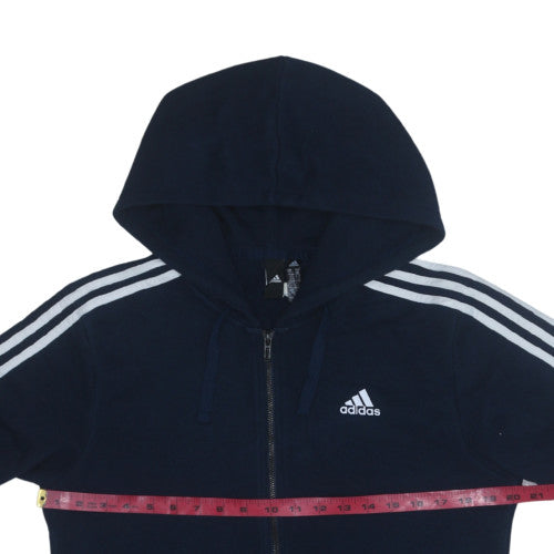 Mens UK Size S adidas Blue Full Zip Hoodie