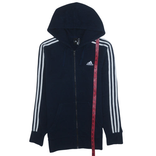 Mens UK Size S adidas Blue Full Zip Hoodie