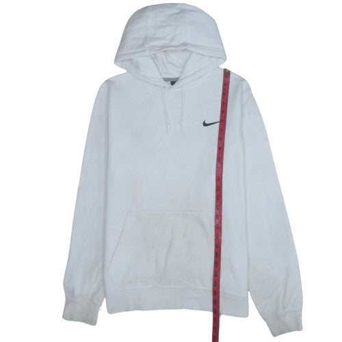 Mens UK Size L Nike White Pullover Hoodie