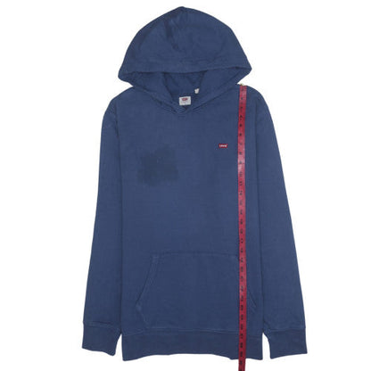 Mens UK Size L Levi's Blue Pullover Hoodie