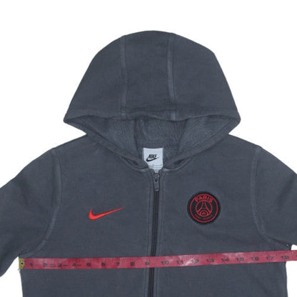 Nike Boys Grey Full Zip Hoodie Large 147-158cm Paris Saint-Germain PSG