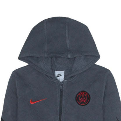 Nike Boys Grey Full Zip Hoodie Large 147-158cm Paris Saint-Germain PSG